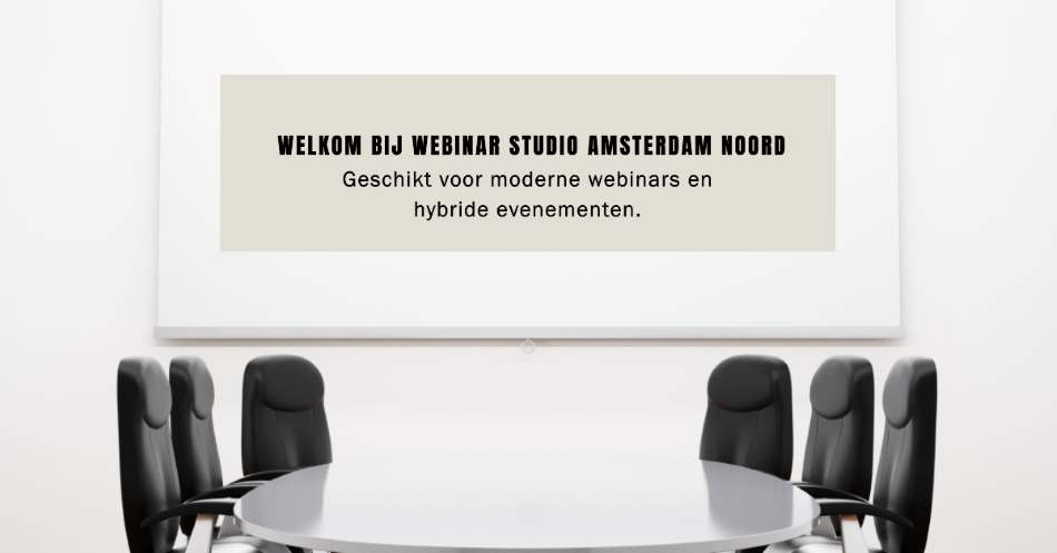 Webinar Studio Amsterdam Noord