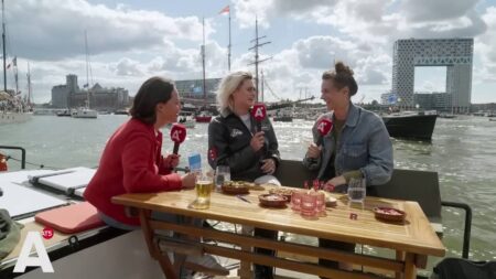 Mobiele regieset en Starlink verbinding voor talkshow op het water